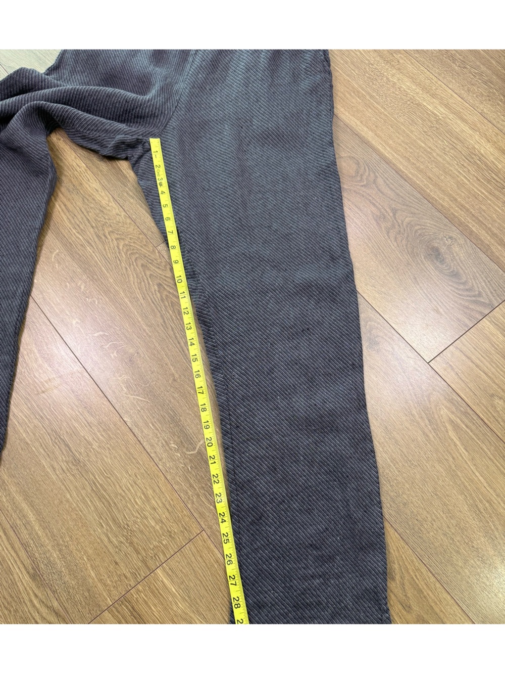 NWOT FLAX Gray 100% Linen Textured Diagonal Stripe Pull On Pants Size Small - Picture 10 of 11